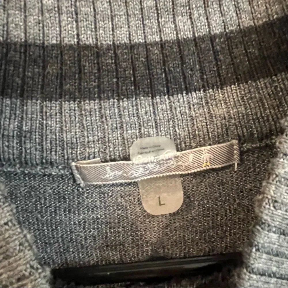 Smartwool merino wool blend gray long sleeve quarter zip sweater size large